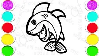Shark drawing easy | How to draw shark forkids Toddlers drawing | Kids video | Easydrawing