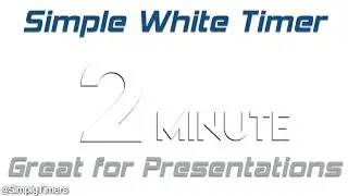2 min simple white presentation timer embossed digital clock countdown timer with ending bell