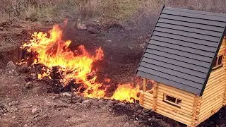 I Burned Down My Log Cabin. The End of Dream Wooden House