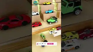 USA and UK Diecast Drop Test | Wooden Table Toy Car ASMR for Collectors #shorts