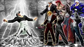 [Mugen KOF] Orochi Iori QS Lv 2 Vs Ultimate Bosses Rugal Bernstein TEam