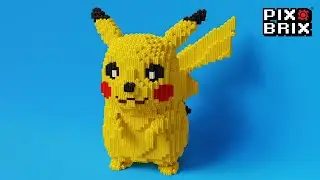 3D Pikachu Pok&eacute;mon - Pix Brix Instructions