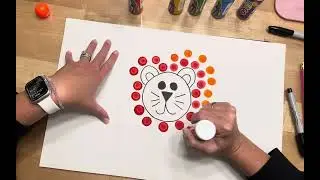 Dot Day Lion with Bingo Daubers