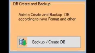 iViva Helper - Create / Backup DB - User guide