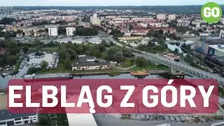 Port w Elblągu i okolice z góry [dron, 4K]