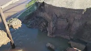 California Flash floods washed out roads Driveway