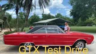 1967 Plymouth GTX Test Drive - Classic Muscle Car Fun! #mopar #440 #nonamenationals #cragars