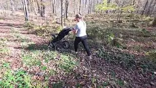 Baby Trend Expedition&reg; Jogger | A trip through the woods and on a gravel road | Amazon Review