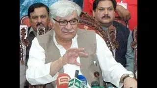 ANP Chief Asfandyar Wali Khan Press Conference after Party think tank Meeting.