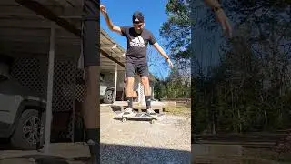 47 year old super beginner at skateboarding, trys and English Manuals?!?!