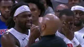Isaiah Stewart puts fist in Bobby Portis face then wants to fight and gets ejected 😳