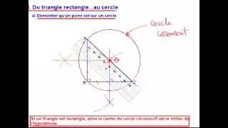 Triangle rectangle et cercle circonscrit-Caps 4 : D&eacute;montrer qu'un point est sur un cercle