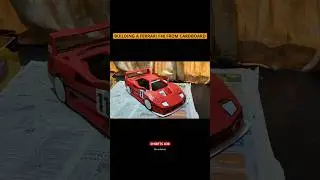 FERRARI F40 BUILD SHORTS#30 | CLASSIC CAR FROM CARDBOARD | #shorts