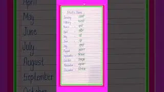 Months Name/January, February, March/Months of the Year/Months spelling #shorts