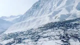 Aerial view of kargil district during winter.....