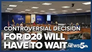 Potentially controversial decision for Academy School District 20 will have to wait