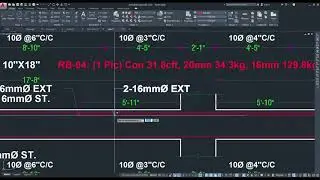 Automatic Beam Drawing, Excel to AutoCAD, Beam long Section with span