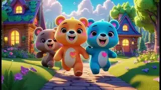 Five Dancing Bears Bounce Around | Fun Movement Song for Kids | Nursery Rhymes and Baby Songs