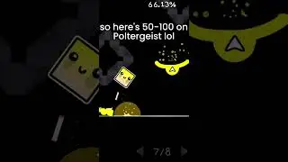 50-100% on Poltergeist after 15 minutes of practicing... #wgitachi #geometrydash #gd #shorts