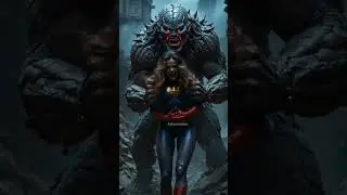 Superhero vs Monster #SuperheroVsMonster#Supergirl#DemonAttack#SuperheroShowdown#EpicBattle