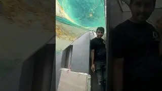 Installing the blue ocean stone design stretch ceiling