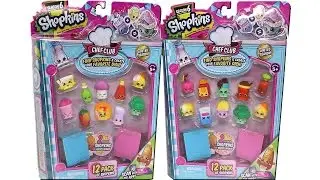 Shopkins Season 6 Chef Club Limited Season 12 Packs Unboxing Toy Review with Color Change