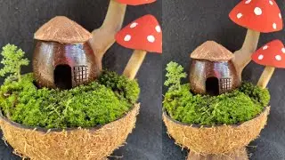 Simple Coconut Shell Craft Ideas | Best Out Of Waste #craft #diy #art #yt #coconutshellcraft #easy