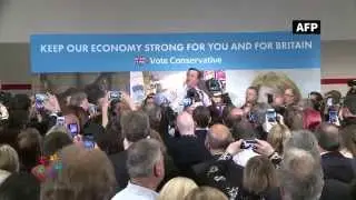 British PM's campaign ahead of May 7 polls