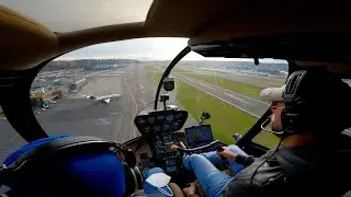 Full Flight: Lunch run to Harvey Field (S43) in a Robinson R44