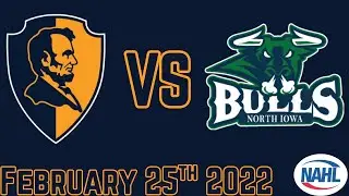 Springfield Jr. Blues Vs North Iowa Bulls NAHL 2/25/22 Highlights