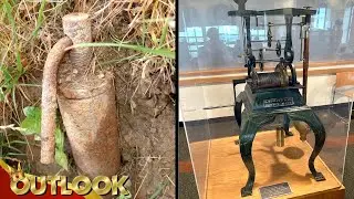 What Is This MYSTERIOUS Rusty Metal Pipe Found Underground And This Antique Mechanical Object?