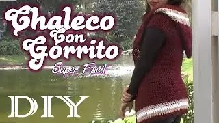 Chaleco con Gorro Tejido con gancho Super Facil
