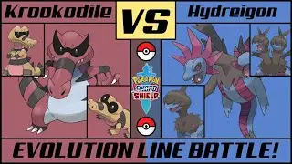 KROOKODILE vs HYDREIGON! Dark Evolution Line Battle!