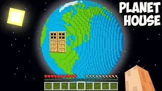 What is HIDDEN INSIDE THE BIGGEST PLANET HOUSE in Minecraft? I found SECRET BASE inside EARTH!