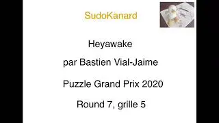 Heyawake, par Bastien Vial-Jaime (Puzzle Grand Prix 2020, round 7, grille 5)