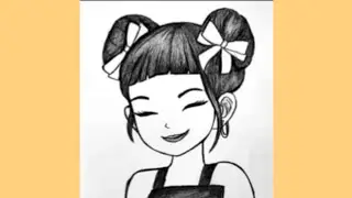 How to draw a anime character/Cute girl drawing for beginners/Girl drawing