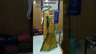 **ikkat mercerised cotton saree**🆓 shipping.(Rs:-1200/-)call:-9949052889 8008314556.