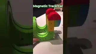 Fun and easy-to-assemble magnetic track car toy