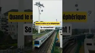 QUAND LA LIGNE 8 ET LE CABLE C1 SE RENCONTRENT ! #mf77 #metro #train #cablecar #subway #city #urban