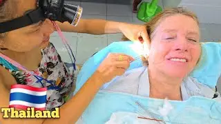 $4 EAR CLEANING Found SOMETHING VERY WRONG in a Thailand Barbershop 🇹🇭
