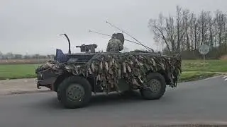 Bastion Lion 2025, Armoured vehicles of the Dutch 13th light Brigade underway.