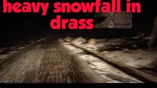 heavy snowfall in drass #truckersvlog #zojila #kergil leh