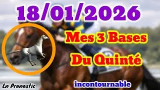 Pronostics PMU Mes 3 bases incontournable DIMANCHE 18 JANVIER 2026 &Agrave; VINCENNES