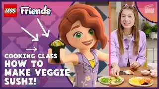🥕🍚 How to Make Tasty Vegetarian Sushi! 🥑🫑 | Recipe | LEGO Friends Cooking Class