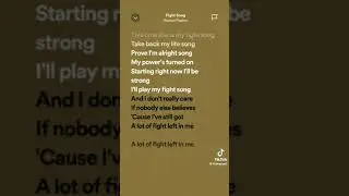 Fight song by Rachel Patton