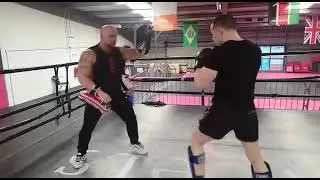 K1 Kickboxing improvised pad work...