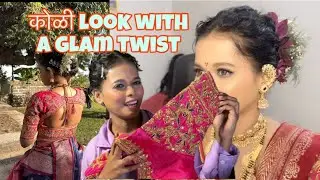 Koli look with a glam twist | Tejal Nirmal | #koligeet #kolilook 