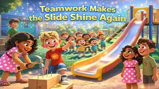 Teamwork Makes the Slide Shine Again | Kids Moral Story