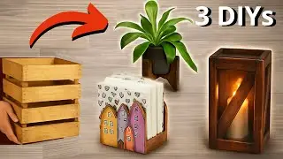 3 Amazing DIY Wood Crafts for Beginners!