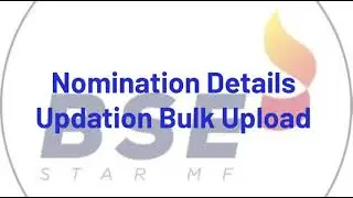 Hou to update nominee in BSE STAR MF #bse #bsestarmf